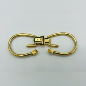 Vintage Gucci Belt Buckle Gold-Toned Key Chain.